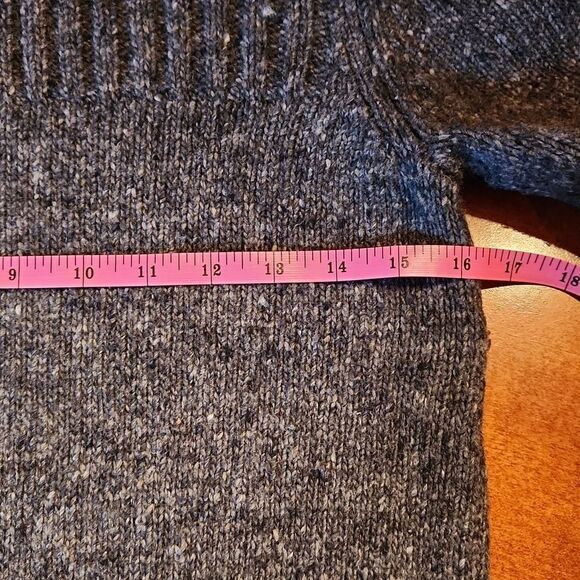 Boden Wool & Alpaca Sweater Dress, Vintage Size 8, Gray, Black White Multi Knit - Picture 6 of 12